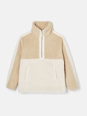Joules Tilly Neutral Quarter Zip Fleece - Image 7 of 7
