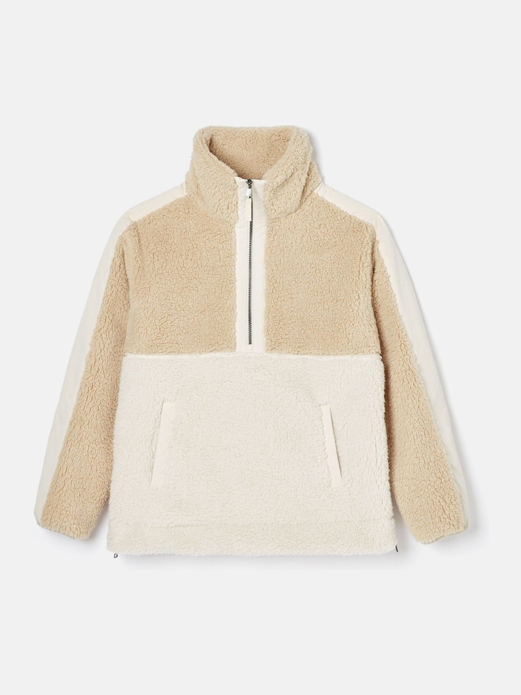 Joules Tilly Neutral Quarter Zip Fleece - Image 7 of 7