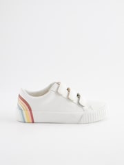 White Rainbow Wide Fit (G) Touch Fastening Trainers - Image 2 of 7