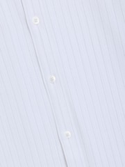 French Connection White Cotton Seersucker Pinstripe Button Long Sleeve Shirt - Image 6 of 6