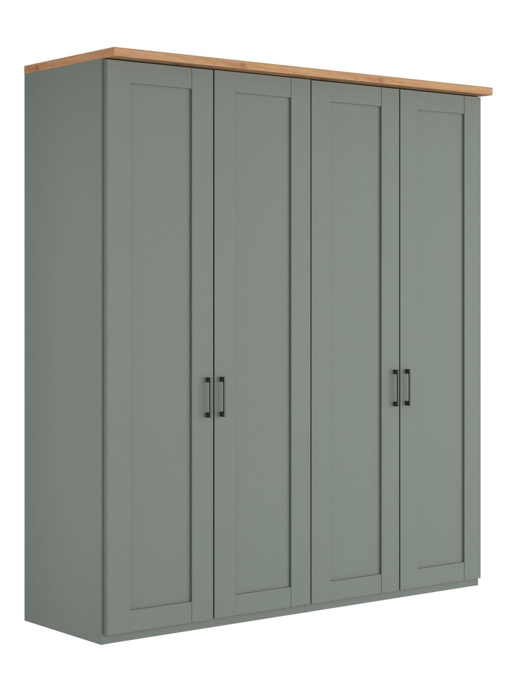 Buy Wiemann Sage Green Truro 4 Door Wood Semi Fitted Wardrobe from Buy Wiemann Sage Green Truro 4 Door Wood Semi Fitted Wardrobe from
