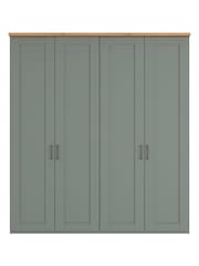Wiemann Sage Green Truro 4 Door Wood Semi Fitted Wardrobe - Image 3 of 4