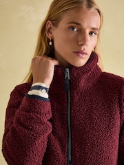 Joules Aldeburgh Burgundy Quarter Zip Fleece - Image 4 of 8