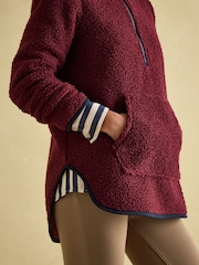 Joules Aldeburgh Burgundy Quarter Zip Fleece - Image 5 of 8