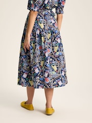 Joules Elle Navy Co-Ord Midi Skirt - Image 2 of 7