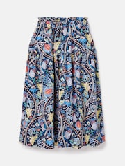 Joules Elle Navy Co-Ord Midi Skirt - Image 7 of 7