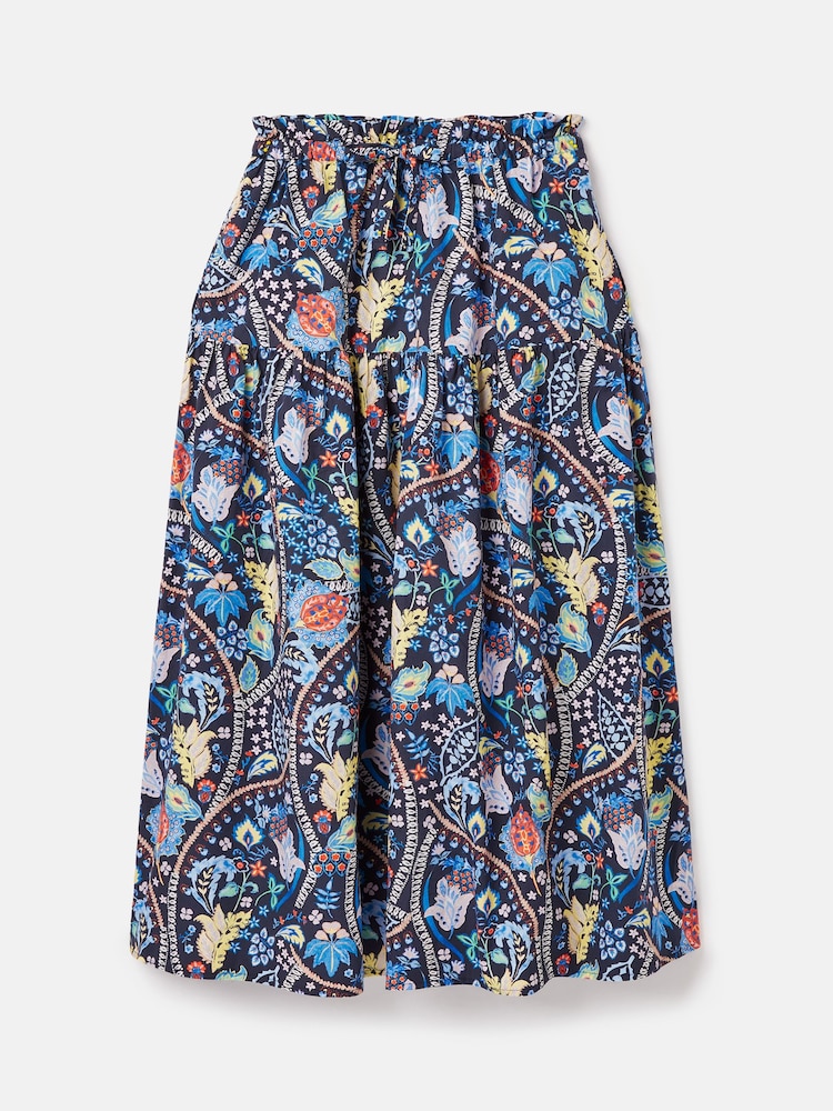Joules Elle Navy Co-Ord Midi Skirt - Image 7 of 7