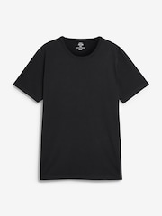Black/Grey Marl/White/Navy Slim Fit 100% Cotton Underwear T-Shirts 5 Pack - Image 10 of 11
