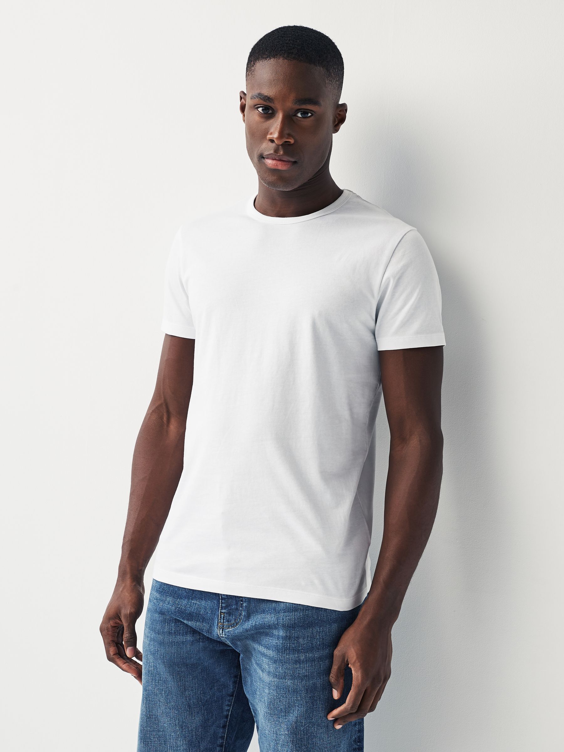 Buy Black/Grey Marl/White/Navy Slim Fit 100% Cotton Layering