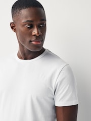 Black/Grey Marl/White/Navy Slim Fit 100% Cotton Underwear T-Shirts 5 Pack - Image 7 of 11