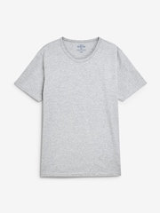 Black/Grey Marl/White/Navy Slim Fit 100% Cotton Underwear T-Shirts 5 Pack - Image 8 of 11