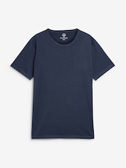Black/Grey Marl/White/Navy Slim Fit 100% Cotton Underwear T-Shirts 5 Pack - Image 9 of 11