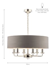 Laura Ashley Charcoal Sorrento Large Ceiling Light - Image 5 of 5