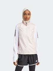 adidas Pink Own The Run Gilet - Image 1 of 6
