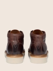 Oliver Sweeney Brown Hand-Finished Calf Leather Moc Toe Boots - Image 4 of 6