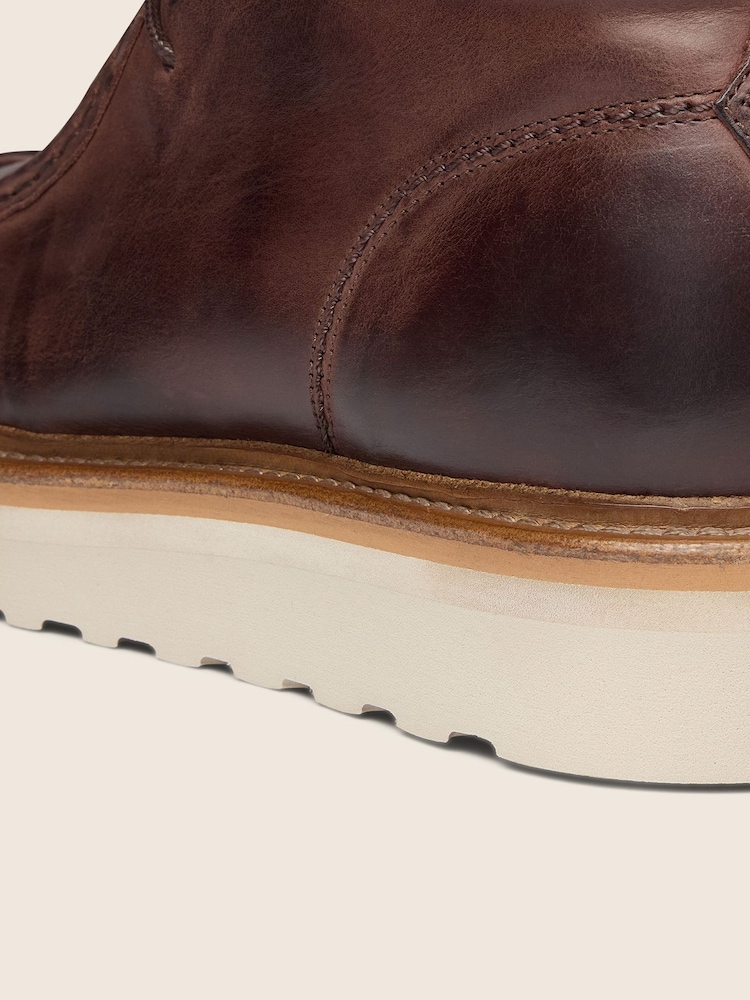 Oliver Sweeney Brown Hand-Finished Calf Leather Moc Toe Boots - Image 6 of 6 Oliver Sweeney Brown Hand-Finished Calf Leather Moc Toe Boots - Image 6 of 6