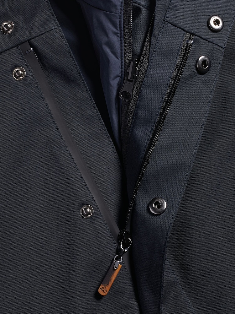 Charles Tyrwhitt Blue 3-In-1 Rain Trench With Detachable Jacket - Image 5 of 5