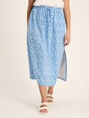 Joules Celia Blue Jersey Midi Skirt - Image 1 of 6