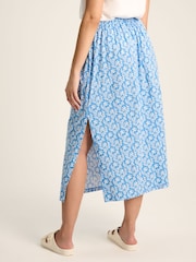 Joules Celia Blue Jersey Midi Skirt - Image 2 of 6