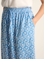 Joules Celia Blue Jersey Midi Skirt - Image 5 of 6