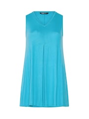 Yours Curve Blue Pleated Front Vest - Image 5 of 5
