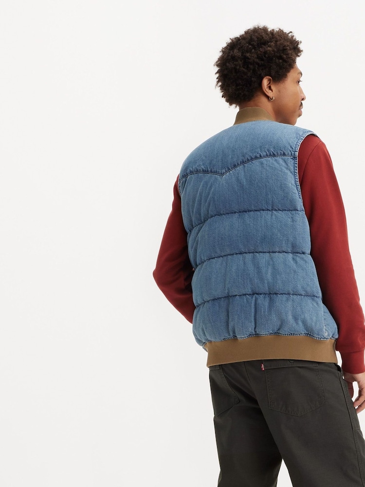Levi's® Slightly Sidetracked Western Super Puffer 100% Cotton Vest - Image 2 of 7
