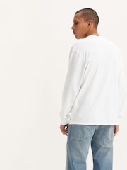 Levi's® Bright White Long Sleeve Classic Relaxed 100% Cotton T-Shirt - Image 2 of 7