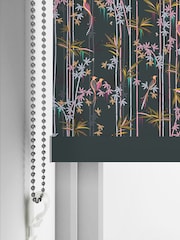 Sara Miller Dark Green Linear Made to Measure Roller Blinds - Image 3 of 6