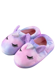 Harry Bear Tie Dye Unicorn 3D Horn & Ears Slippers - Image 1 of 6