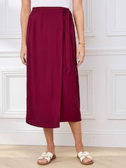 Cotton Traders Mock Wrap Linen Blend Midi Skirt - Bild 3 von 3