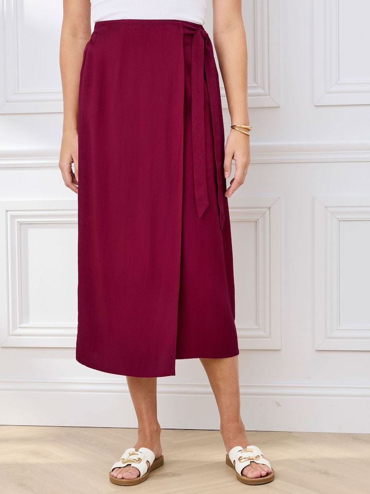 Cotton Traders Mock Wrap Linen Blend Midi Skirt - Bild 3 von 3 Cotton Traders Mock Wrap Linen Blend Midi Skirt - Bild 3 von 3