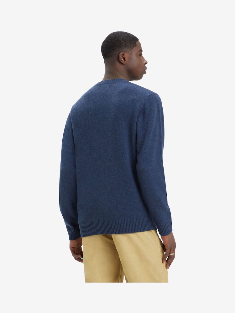 Levi's® Navy Saddleman Intarsia Original Housemark Sweater - Image 2 of 6