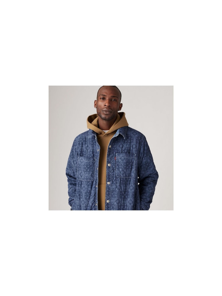 Levi's® Blue Bryant Padded Reversible 100% Cotton Overshirt - Image 1 of 7