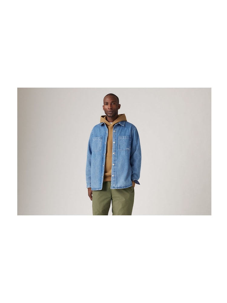 Levi's® Blue Bryant Padded Reversible 100% Cotton Overshirt - Image 2 of 7