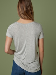 Grey Marl Slouch V-Neck T-Shirt - Image 2 of 5