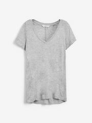 Grey Marl Slouch V-Neck T-Shirt - Image 5 of 5