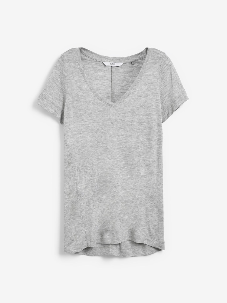 Marga gris - Camiseta holgada con cuello en pico - Imagen 5 de 5 Marga gris - Camiseta holgada con cuello en pico - Imagen 5 de 5