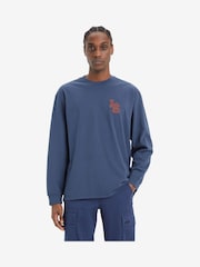 Levi's® Navy Spellbound Long Sleeve Classic Relaxed 100% Cotton T-Shirt - Image 1 of 4