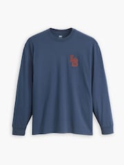 Levi's® Navy Spellbound Long Sleeve Classic Relaxed 100% Cotton T-Shirt - Image 3 of 4