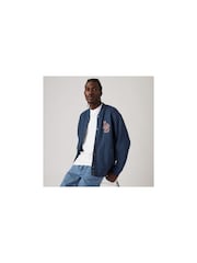 Levi's® Navy Monogram Bomber 100% Cotton Jacket - Image 1 of 6