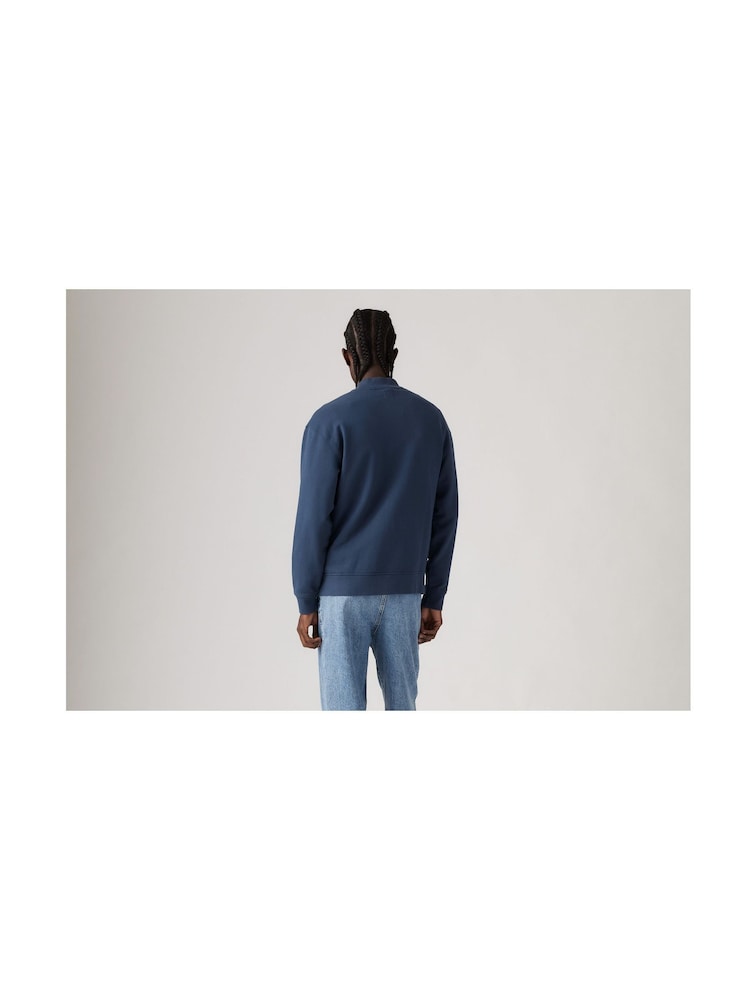 Levi's® Navy Monogram Bomber 100% Cotton Jacket - Image 2 of 6 Levi's® Navy Monogram Bomber 100% Cotton Jacket - Image 2 of 6