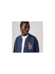 Levi's® Navy Monogram Bomber 100% Cotton Jacket - Image 3 of 6