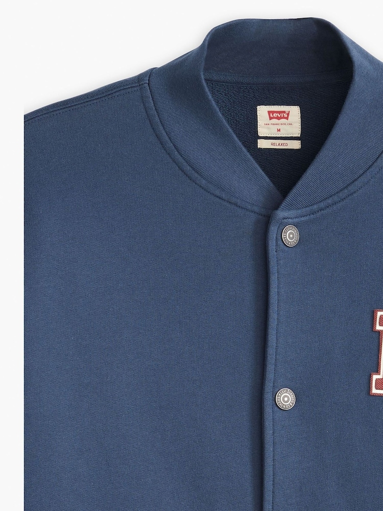Levi's® Navy Monogram Bomber 100% Cotton Jacket - Image 6 of 6