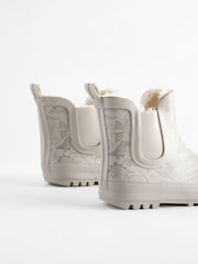 Neutral Dinosaur Warm Lined Ankle Wellies - Image 4 of 5