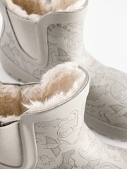 Neutral Dinosaur Warm Lined Ankle Wellies - Image 5 of 5