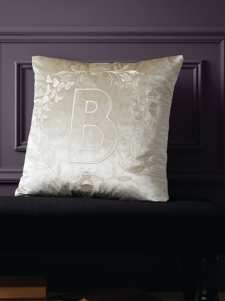 Bridgerton by Catherine Lansfield Natural Regency Crown Cushion - Image 1 of 6