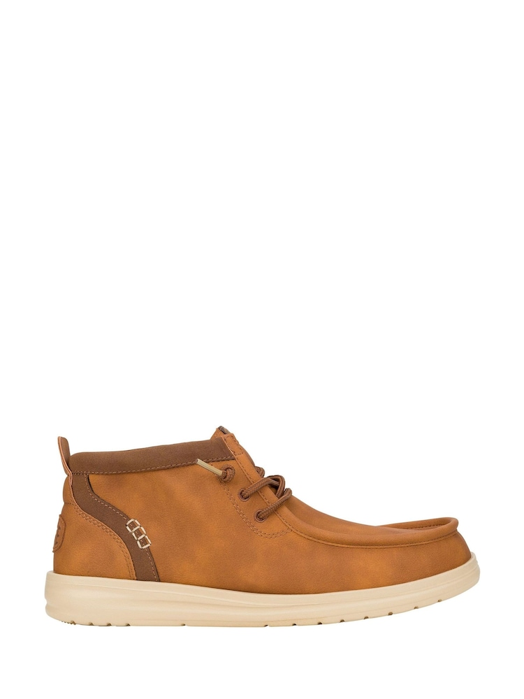 HEYDUDE Brown Wally Mid GripR Classic Boots - Image 1 of 4 HEYDUDE Brown Wally Mid GripR Classic Boots - Image 1 of 4