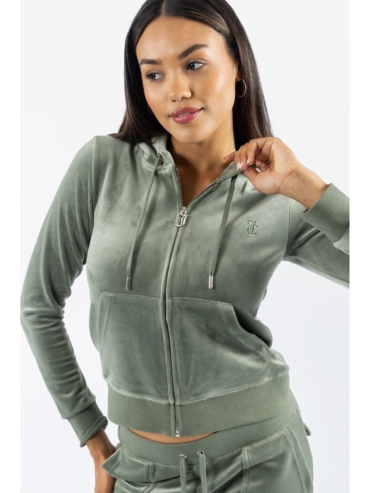 Juicy Couture Green Robertson Classic Hoodie - Image 1 of 8 Juicy Couture Green Robertson Classic Hoodie - Image 1 of 8