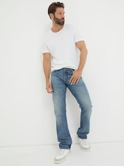 FatFace Navy Blue Straight Fit Jeans - Image 3 of 5