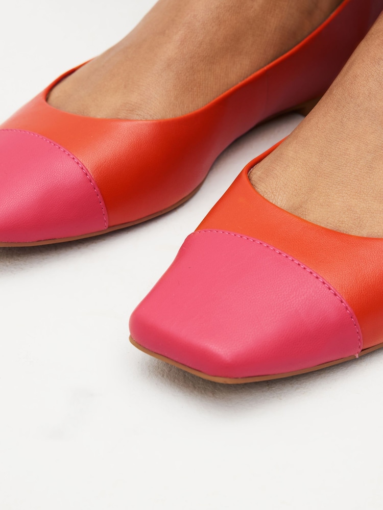 Oranžna - Usnjene balerinke s kapo Forever Comfort® - Slika 2 iz 8 Oranžna - Usnjene balerinke s kapo Forever Comfort® - Slika 2 iz 8